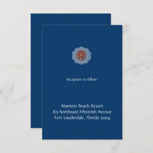 Blue Vaftisi Reception Informatiekaartje (Voorkant / Achterkant)