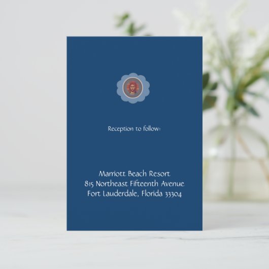 Blue Vaftisi Reception Informatiekaartje (Staand voorkant)