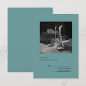 Blue Vaftisi RSVP Kaartje (Voorkant / Achterkant)