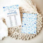 Blue Valentijn Baby shower Baby Dieren Spel Kaart