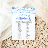 Blue Valentijn Baby shower Baby Dieren Spel Kaart