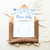 Blue Valentijn Baby shower Teken de Baby Game Kaart