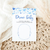 Blue Valentijn Baby shower Teken de Baby Game Kaart