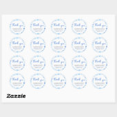 Blue Valentijn Boy Little Sweetheart Baby shower Ronde Sticker (Vel)
