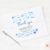 Blue Valentijn Boy Little Sweetheart Baby shower Vierkante Sticker (Envelop)
