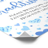 Blue Valentijn Family Traditions Baby shower Sign Poster (Hoek)