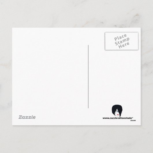 Blue Valentijn Hearts Post Kaart (Achterkant)