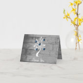 Blue Valentijn Hearts Tree - Hartelijk dank Kaart (Gele Bloem)