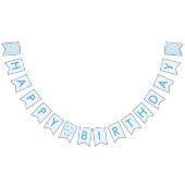 Blue Valentijn Hearts Verjaardagsfeestdecor Vlaggetjes (Alle)