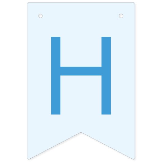 Blue Valentijn Hearts Verjaardagsfeestdecor Vlaggetjes (Tweede vlag)