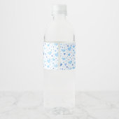 Blue Valentijn Little Heartbreaker Baby shower Waterfles Etiket (Achterkant)