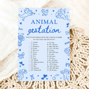Blue Valentine Drachtduur Baby Shower Spel Kaart