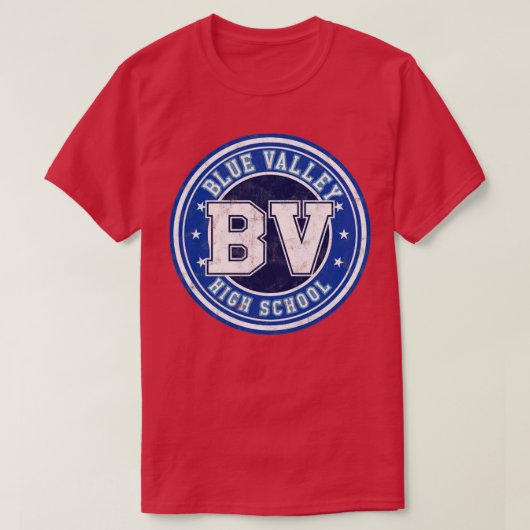 Blue Valley High School Worn T-shirt (Design voorkant)