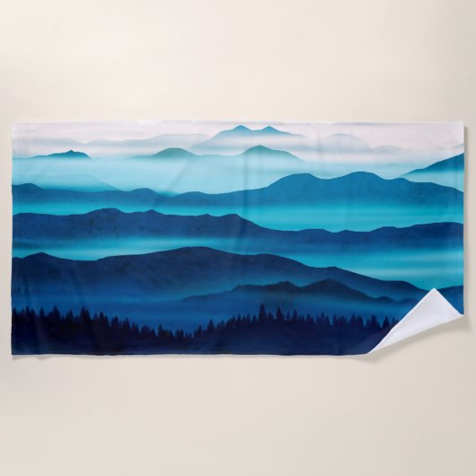 Blue valleys horizon strandlaken (Voorkant)