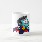 Blue Vampire Boy with Cape Cute Dracula Koffiemok (Center)