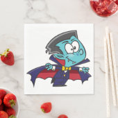 Blue Vampire Boy with Cape Cute Dracula Servet (Insitu)
