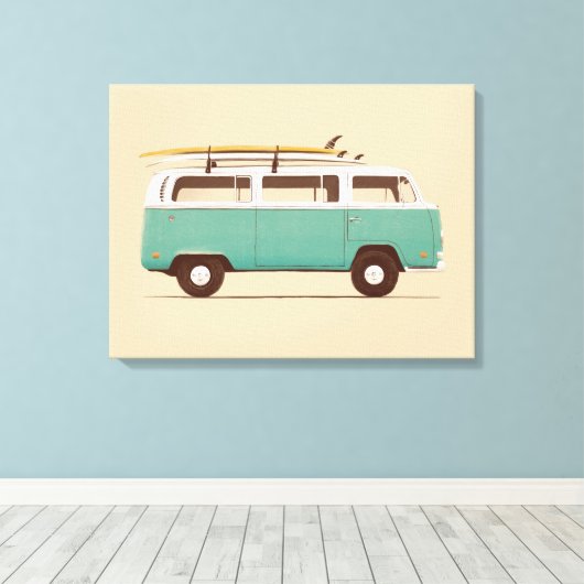Blue Van | Florent Bodart Canvas Afdruk (Insitu (Houten vloer))