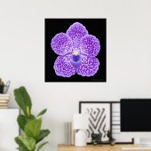 Blue Vanda Orchid Bloom Print (Thuiskantoor)