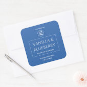 Blue Vanilla Blueberry Custom Candle Label Sticker (Envelop)