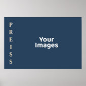 Blue/Vanilla Familienaam Photo Display Poster (Voorkant)