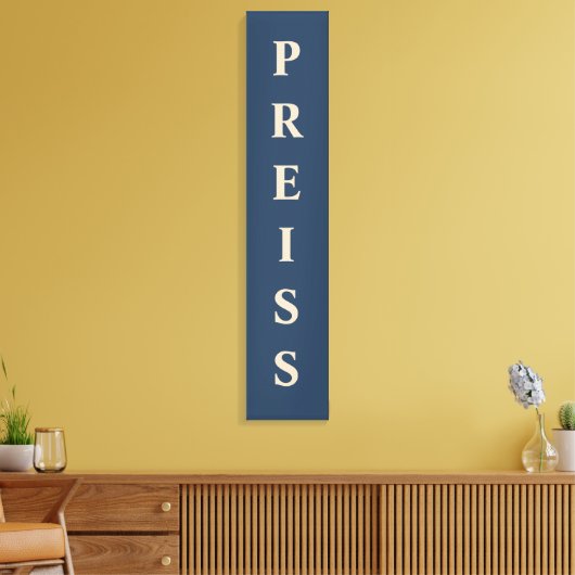 Blue/Vanilla First/Family/Achternaam Canvas Afdruk (Insitu (Woonkamer))