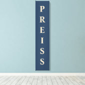 Blue/Vanilla First/Family/Achternaam Canvas Afdruk (Insitu (Houten vloer))