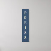 Blue/Vanilla First/Family/Achternaam Canvas Afdruk (Voorkant)