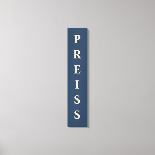 Blue/Vanilla First/Family/Achternaam Canvas Afdruk (Voorkant)