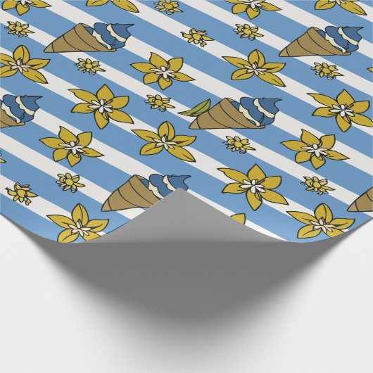 Blue Vanilla Ice Cream Cadeaupapier (Hoek)