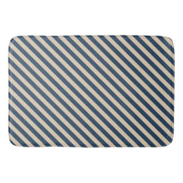 Blue/Vanilla Stripes Bath Mat