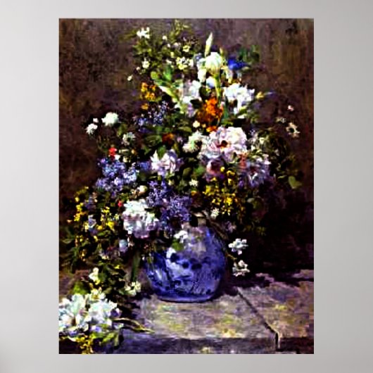 Blue Vase by Renoir, Poster (Voorkant)