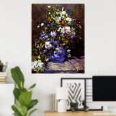 Blue Vase by Renoir, Poster (Thuiskantoor)