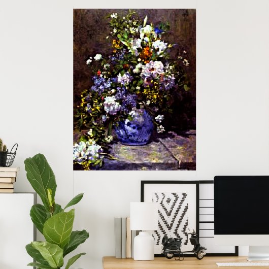 Blue Vase by Renoir, Poster (Thuiskantoor)
