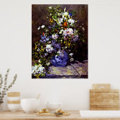 Blue Vase by Renoir, Poster (Keuken)
