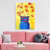 Blue Vase Canvas Afdruk (Insitu (Woonkamer))