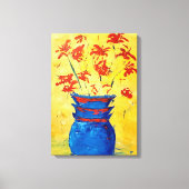 Blue Vase Canvas Afdruk (Voorkant)