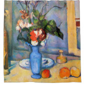 Blue Vase Flowers, Paul Cezanne Douchegordijn (Voorkant)