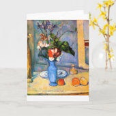 Blue Vase Flowers, Paul Cezanne Kaart (Gele Bloem)