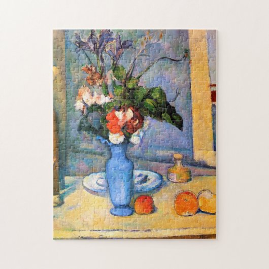 Blue Vase Flowers, Paul Cezanne Legpuzzel (Verticaal)