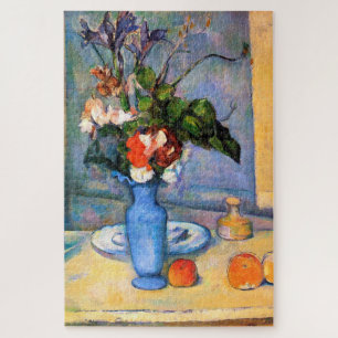 Blue Vase Flowers, Paul Cezanne Legpuzzel