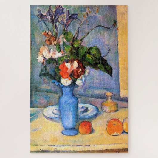 Blue Vase Flowers, Paul Cezanne Legpuzzel (Verticaal)