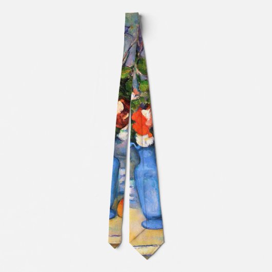 Blue Vase Flowers, Paul Cezanne Stropdas (Achterkant)