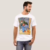Blue Vase Flowers, Paul Cezanne T-shirt (Voorkant volledig)