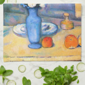 Blue Vase Flowers, Paul Cezanne Theedoek (Gevouwen)