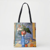 Blue Vase Flowers, Paul Cezanne Tote Bag (Voorkant)