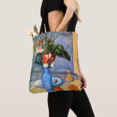 Blue Vase Flowers, Paul Cezanne Tote Bag (Dichtbij)