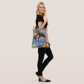 Blue Vase Flowers, Paul Cezanne Tote Bag (Op model)