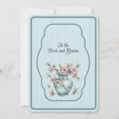 Blue Vase of Pink Apple Blossoms Notitiekaartje (Voorkant)