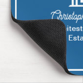 Blue Vastgoedbedrijf Gepersonaliseerde Makelaar Muismat (Hoek)