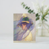 Blue Veil Edmund C Tarbell CC0669 Impressionisme Briefkaart (Staand voorkant)